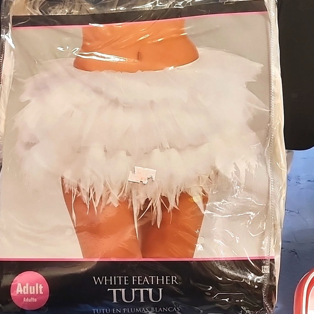 White feather tutu for adult costumes